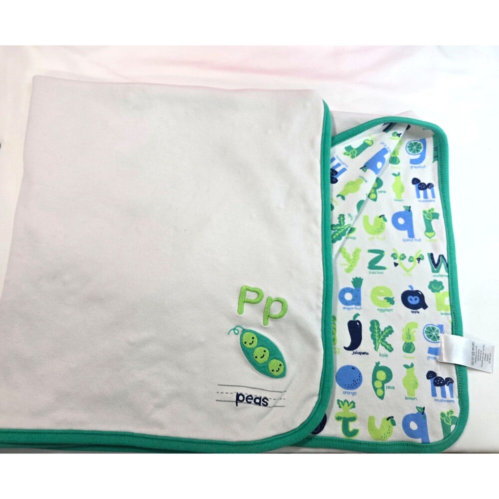 Gymboree Alphabet Blanket Pea Pod Baby Security Lovey Receiving Blanket 2016
